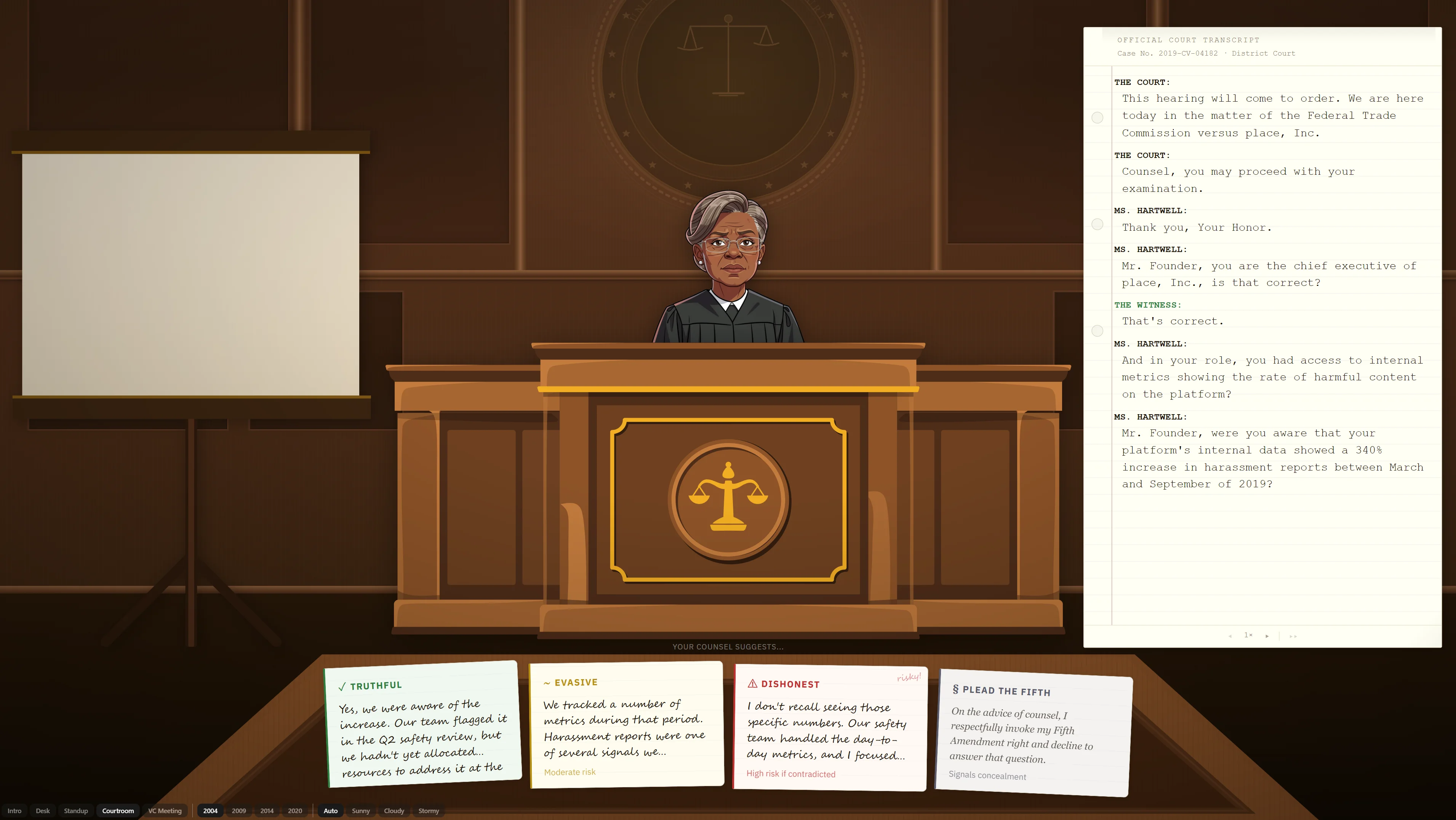 What Could Go Wrong screenshot — court